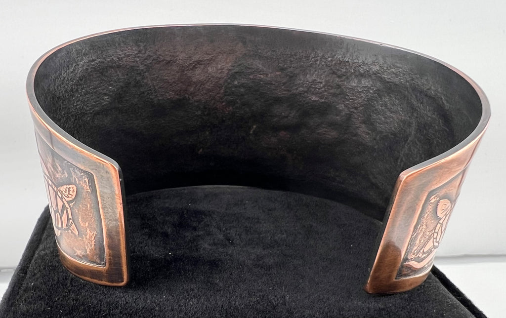 Ocean Embrace Copper Cuff. 8”