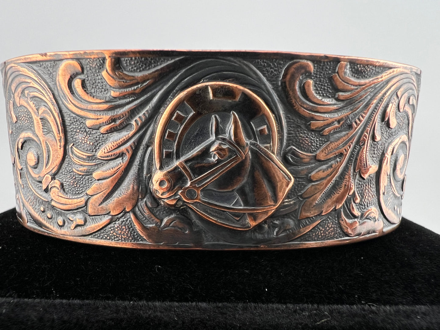Western Copper Horse Cuff