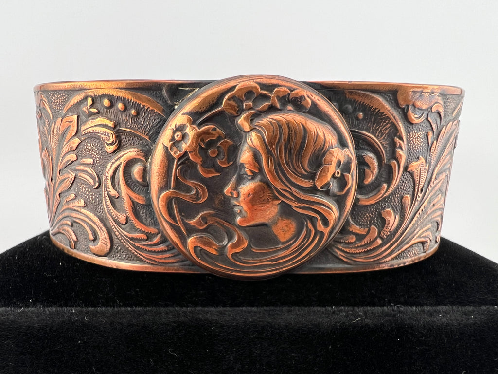Aurelia the flower girl copper cuff bracelet