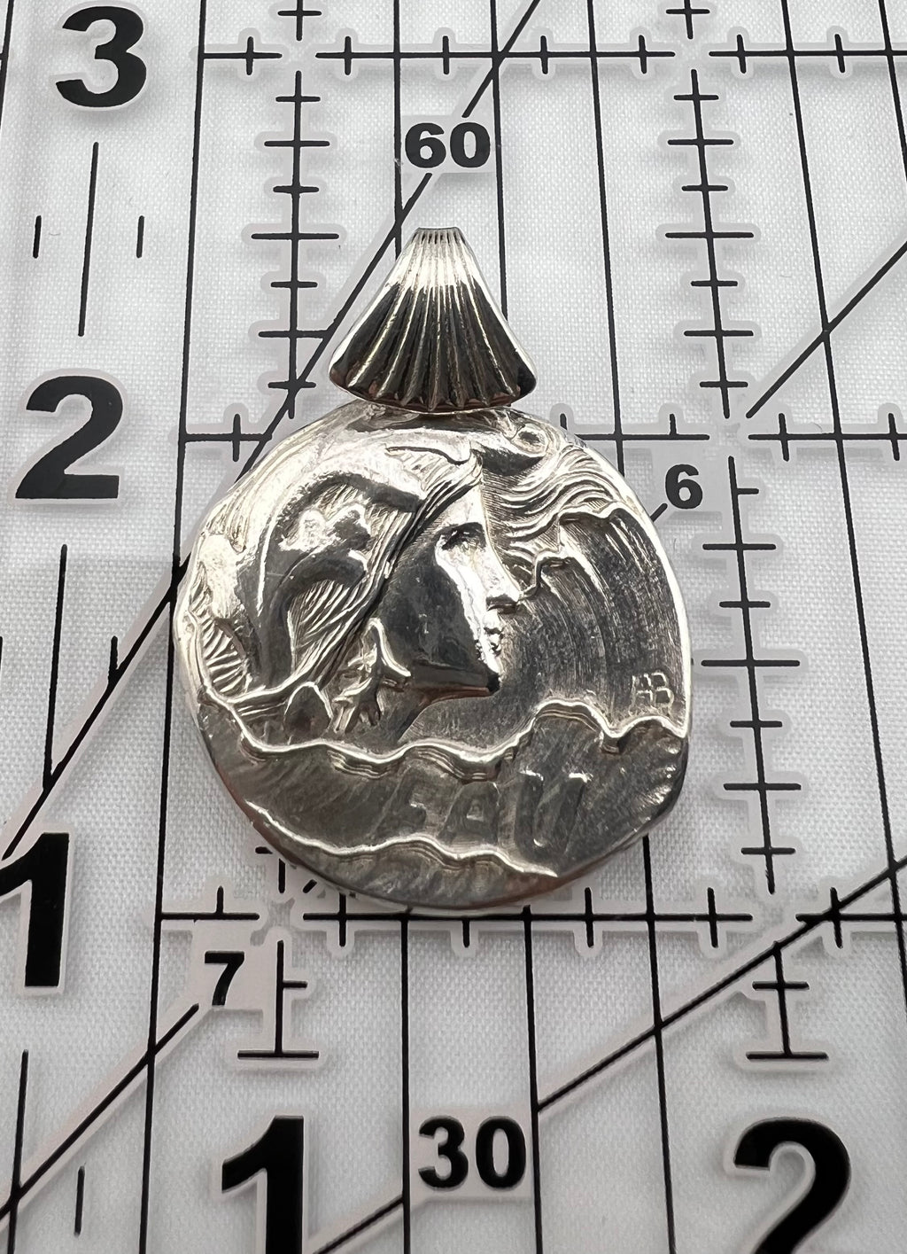 Mermaid pendant sterling silver.