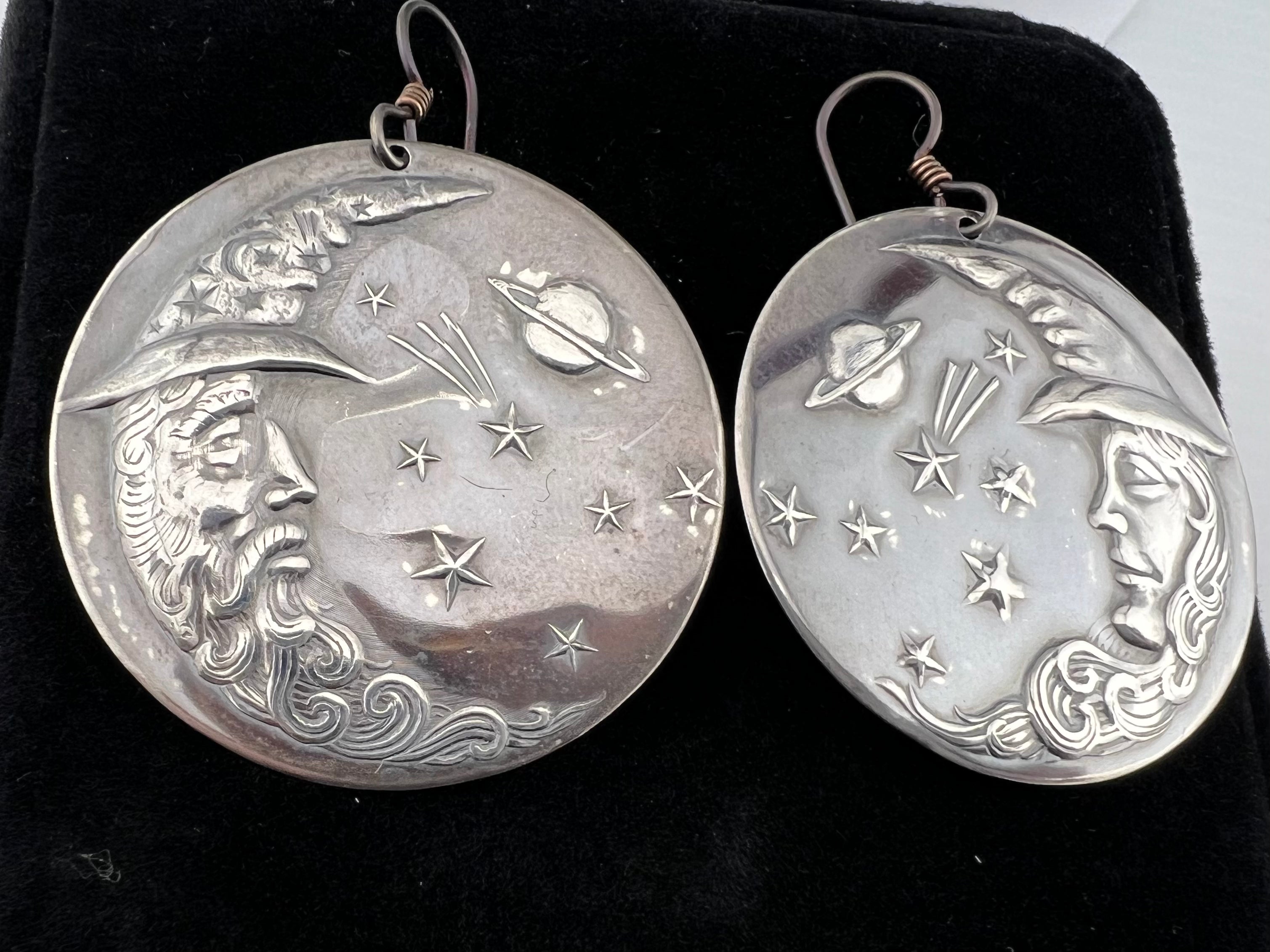 Celestial Wizard & Witch Moon Earrings