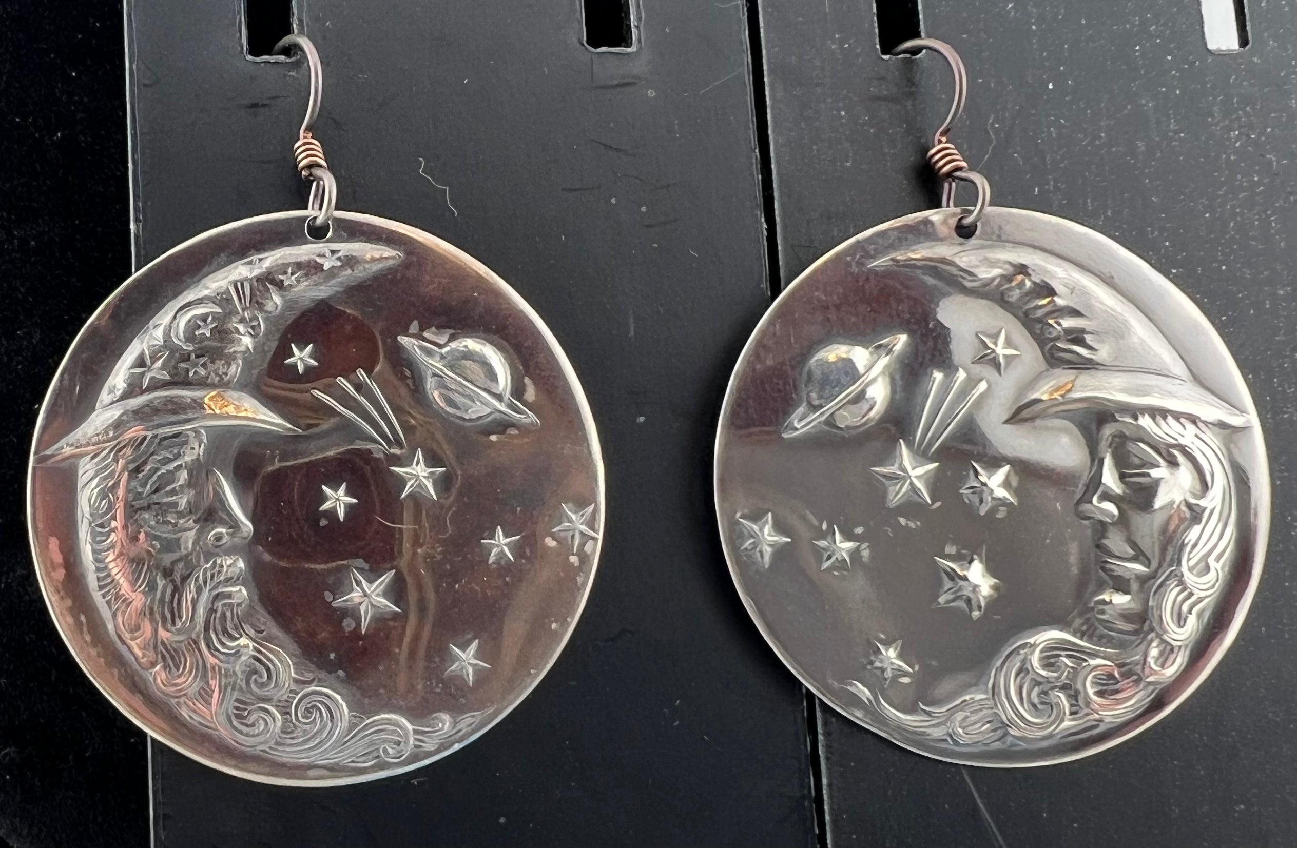 Celestial Wizard & Witch Moon Earrings