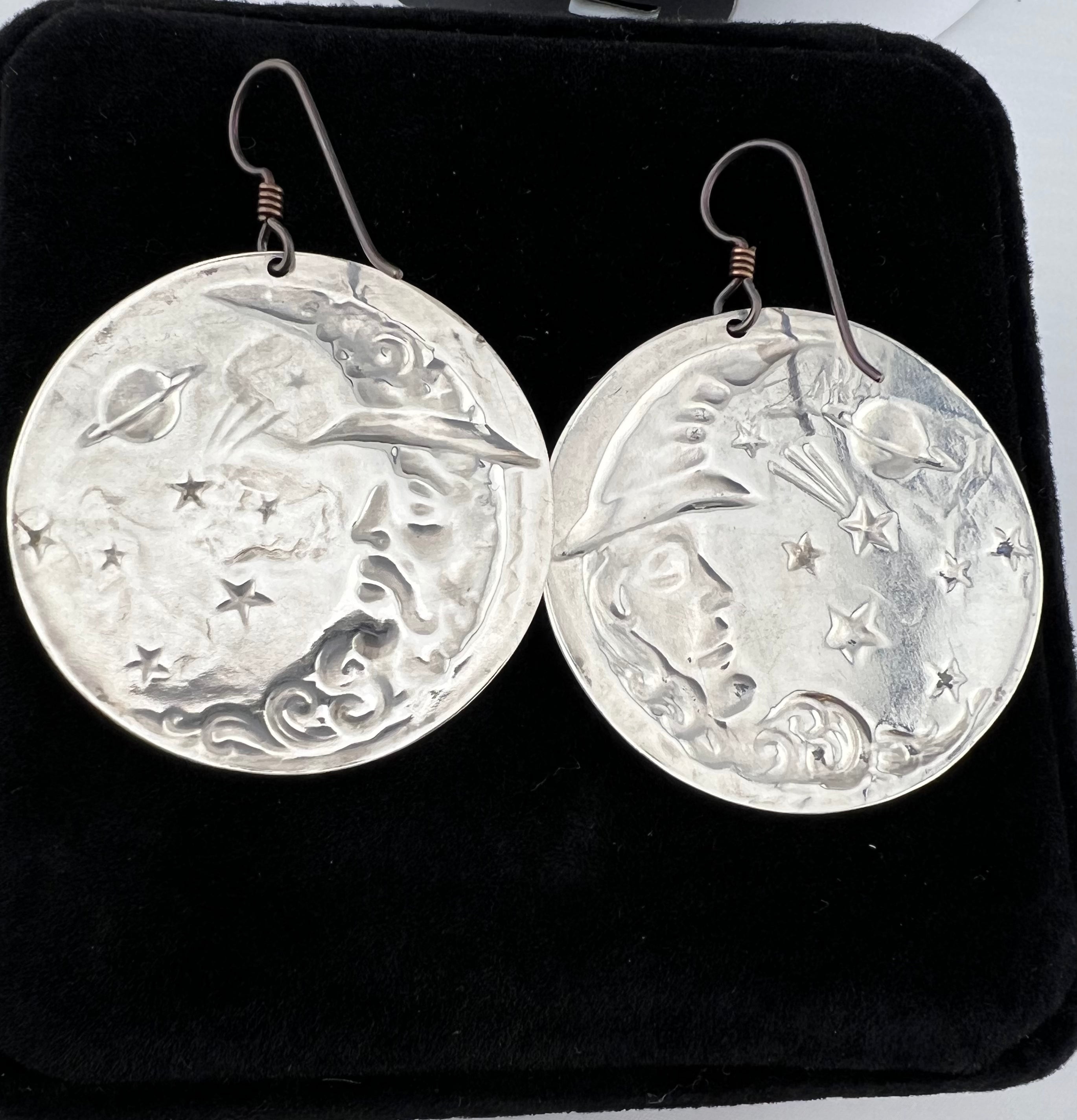 Celestial Wizard & Witch Moon Earrings