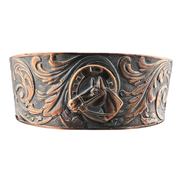  on Victorian scrollwork copper cuff
