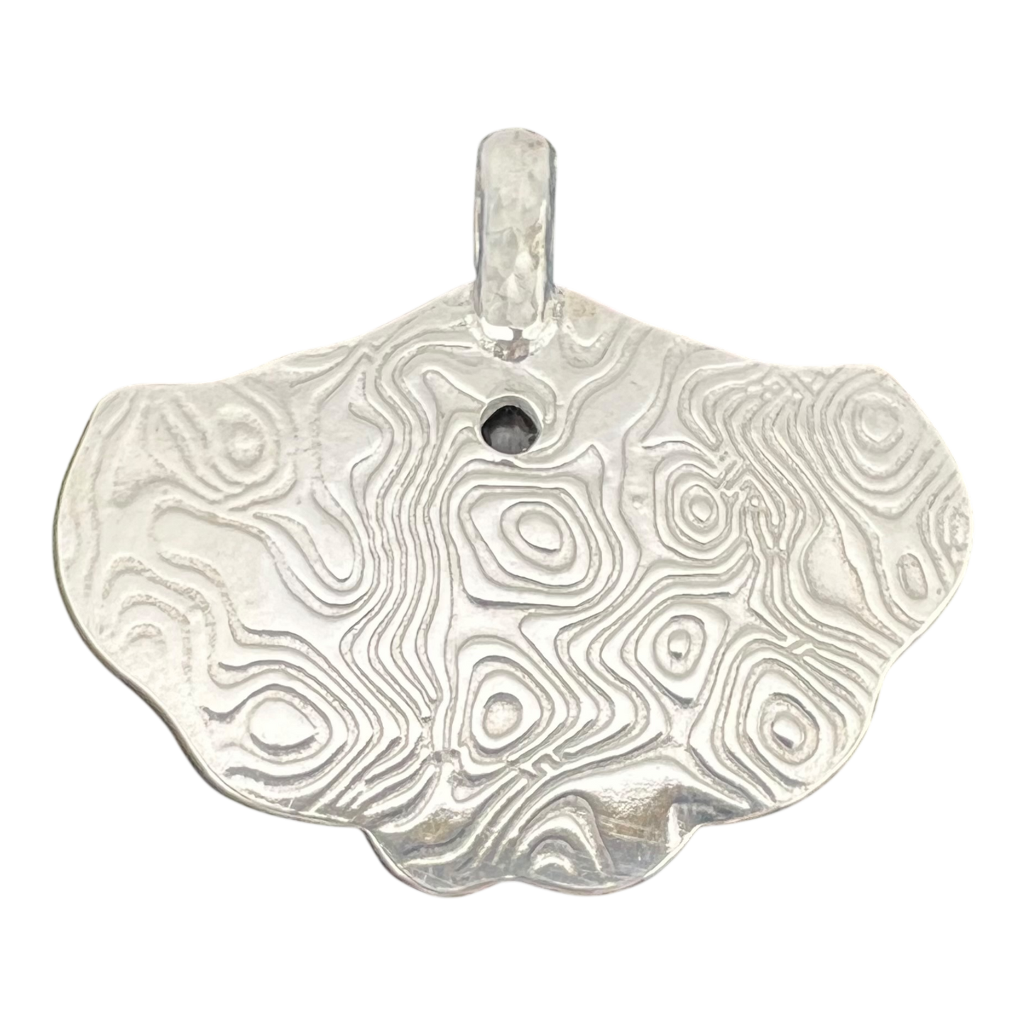 Fine Silver Double Dragon Pendant with Tourmaline - Handcrafted Fantasy Jewelry