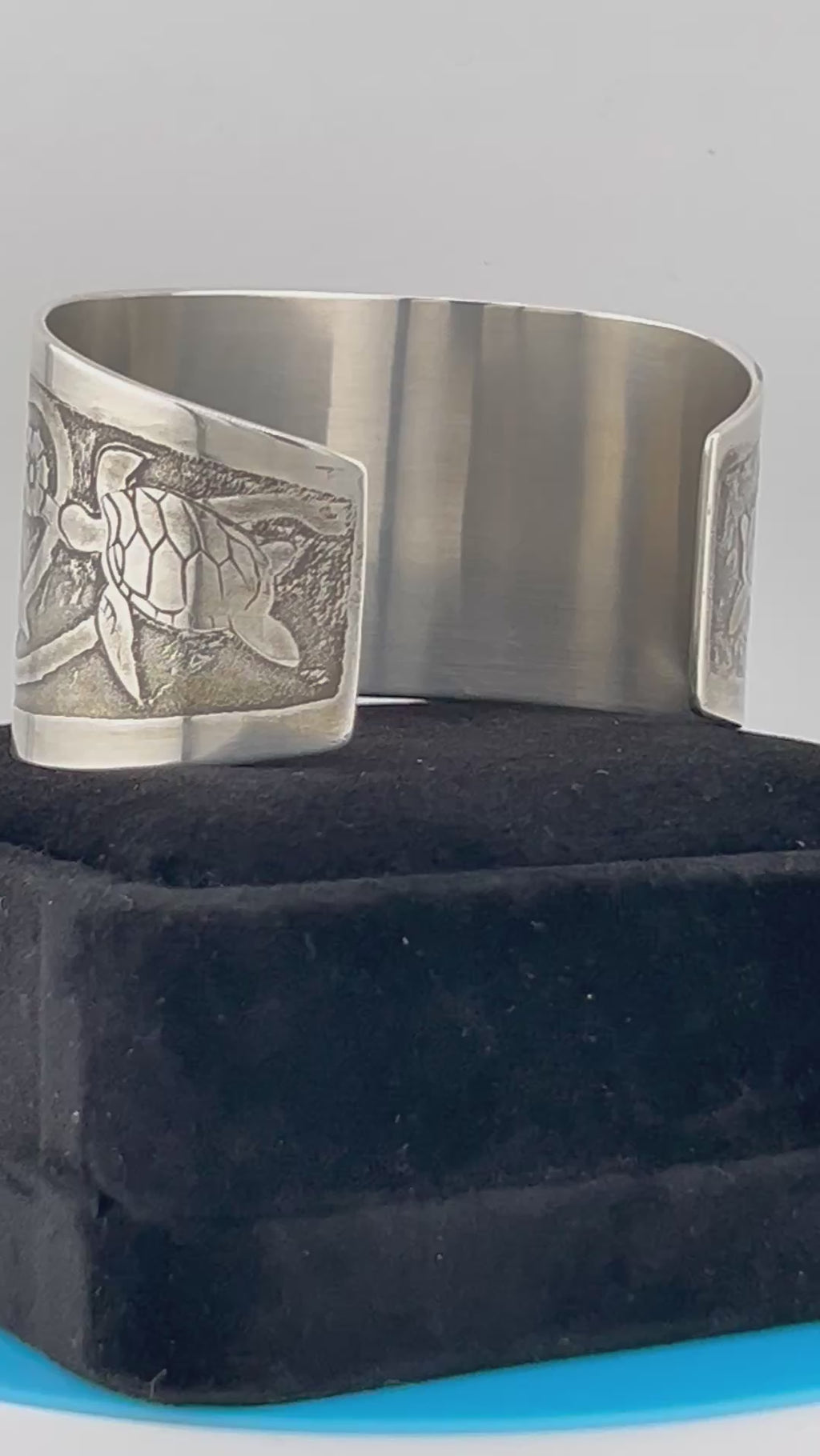 Ocean Embrace Sterling Silver Cuff Bracelet 7 3/8"