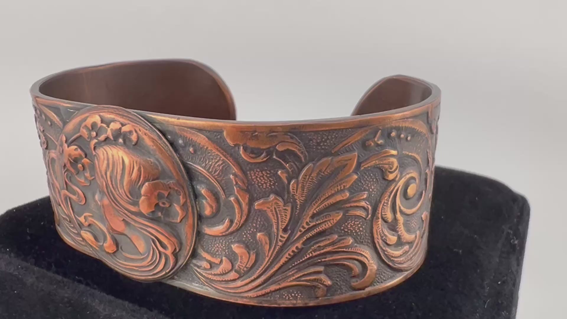 Aurelia the flower girl copper cuff bracelet